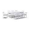 Outdoor Capri 8 Seater Aluminium Dining Setting - White