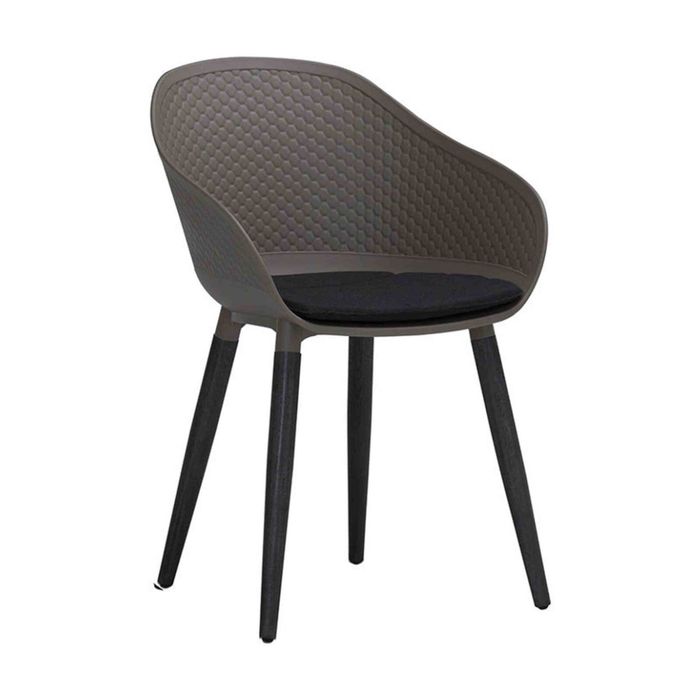 Modern Furniture UNITY Arm Chair 56x54cm - Taupe & Black