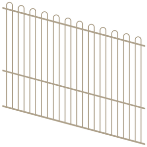 ProtectorAl 1201-2400W x 1800H Paperbark Loop Top Pool Fence Panel Raked Up to 15º