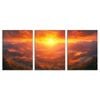 3pcs The Great Wal Peaceful Sunshine Print 100% Australian Made 3 x 40x60cm (Metal Print)
