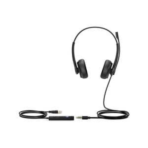 Yealink UH34 Lite Dual Ear Noise Cancelling Wired Headset - Black