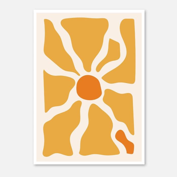 Galrie Vibrant Abstract Sunburst Geometric Art Print for Modern Home Decor, Poster Only, A1 60 x 84cm (23 x 33inch)