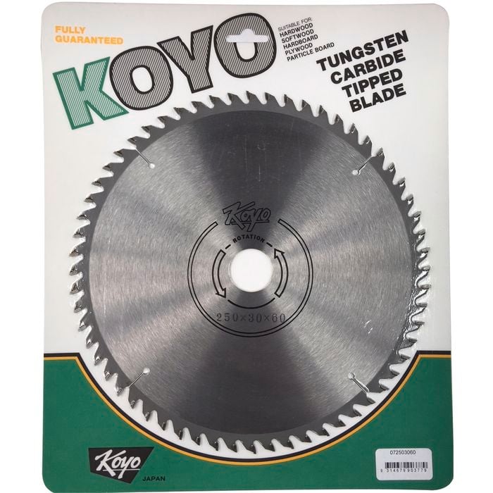 Koyo 250mm 60T Circular Saw Blade For Timber Cutting
