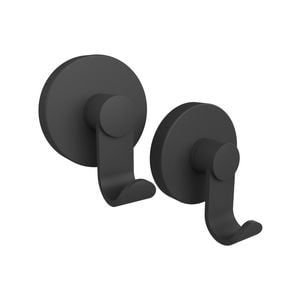 Fusion-Loc 8kg Black Matte Suction Hooks - 2 Pack