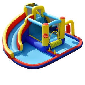 Costway Inflatable Bounce Castle 7-in-1 Water Park w/Slide NO Blower