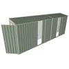 Build-a-Shed 0.8 x 5.2 x 2m Hinged Door Tunnel Shed with Dual Single Sliding Side Doors - Green
