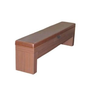 Topone Storage Pu Surface Bench For Game Tables Durable Steel Frame Set Of 2 - Walnut