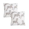 SOGA 2 Pack White Horse Pattern Throw Pillow 50cm