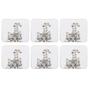 Ashdene Chester The Cat Set Of 6 Coasters