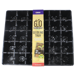 REKO 30-Cell Black Grow Your Own Seedling Tray - 3 Pack