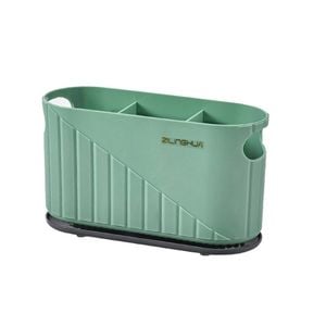 Catzon Kitchen Utensils Holder Multifunctional Draining Chopstick Cage-Green