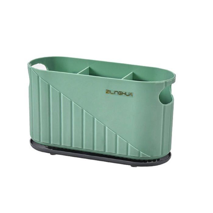 Catzon Kitchen Utensils Holder Multifunctional Draining Chopstick Cage-Green