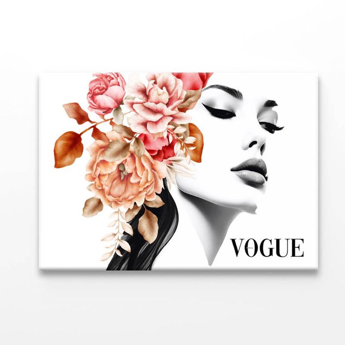 Girl With Flowers Head  Print 100% Australian Made 90 x 60cm  (Acrylic)