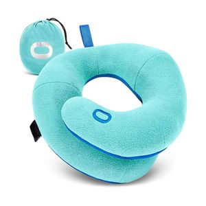 Catzon Neck Pillow for Travel Adjustable Head Chin Neck Support-LightBlue(XL)