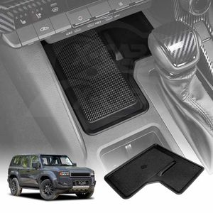 Wireless Charging Mat For Toyota Prado 250 Series 2024-onwards Center Console Non-slip Silicone Protective Pad Interior