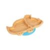 Tiny Dining Children's Bamboo Dinosaur Plate with Suction Cup - Segmented Design - 28cm