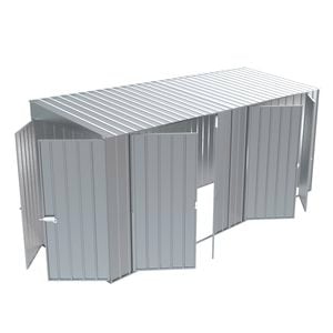Build-a-Shed 1.5 x 4.5 x 2.0m Zinc Skillion Double Plus Double Hinged Side Doors Shed