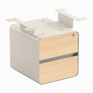 Desky Minimal Under Desk Cabinet Wheat Frame