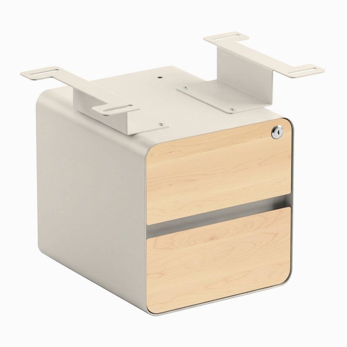 Desky Minimal Under Desk Cabinet Wheat Frame
