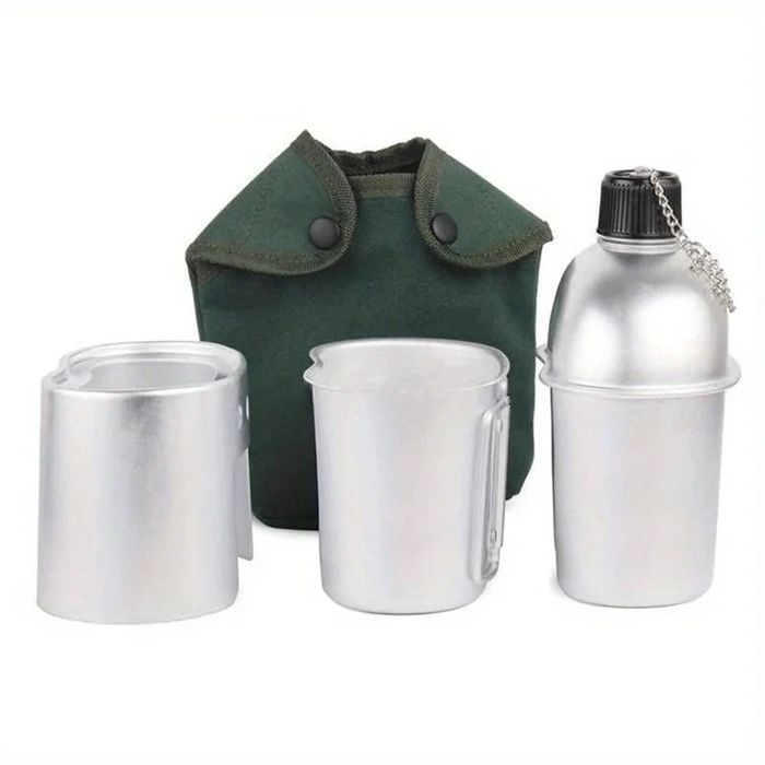 Lifebay 4-Piece Military Cookware Set Silver