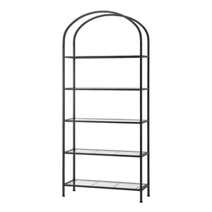 Artiss 5 Tiers Bookshelf Industrial Etagere Bookcase Display Shelf Black