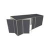 Build-a-Shed 1.5 x 5.2 x 2m Hinged Door Tunnel Shed with Double Hinged Side Door - Grey