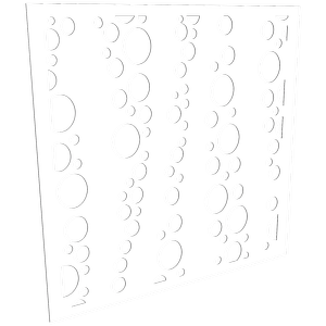 ProtectorAl 300 - 1200 x 300 - 1200mm Gloss White / Satin White Bubbles Unframed Composite Deco Panel