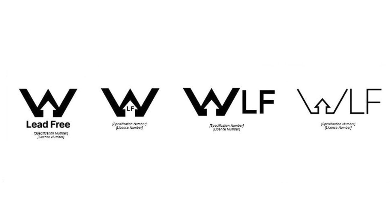 The four new lead-free black logo symbols.