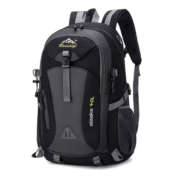 NNEOBA Outdoor Backpack Camping with Earphone Hole Black