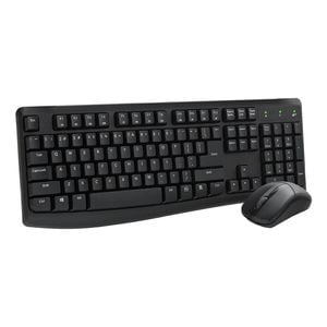 RAPOO X1800Pro Wireless Mouse & Keyboard Combo - 2.4G, 10M Range, Optical, 1000 DPI, Nano Receiver, Entry (Black)