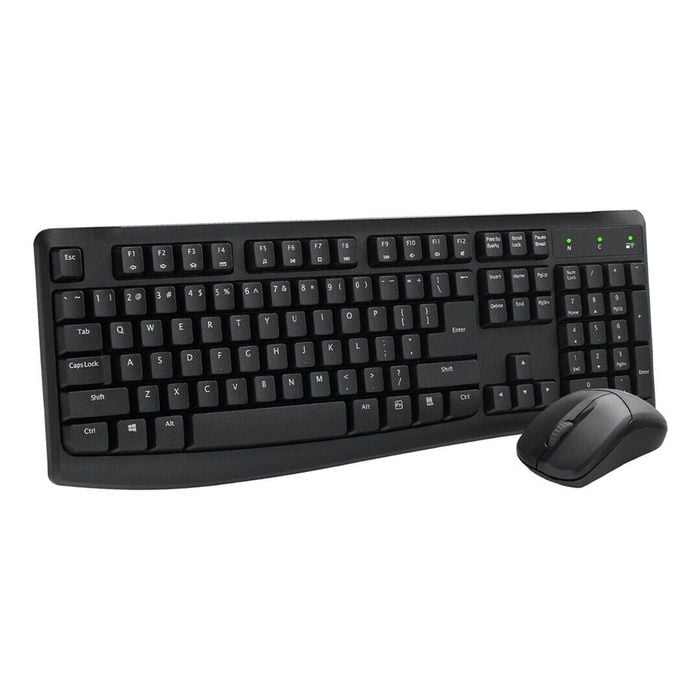 RAPOO X1800Pro Wireless Mouse & Keyboard Combo - 2.4G, 10M Range, Optical, 1000 DPI, Nano Receiver, Entry (Black)