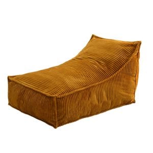 Cadence & Co. Wilde Ribbed Luxe Fleece Bean Bag Lounge Cover Mustard