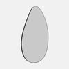 Future Glass Pebble Shape Mirror - 1200 x 700mm - Black