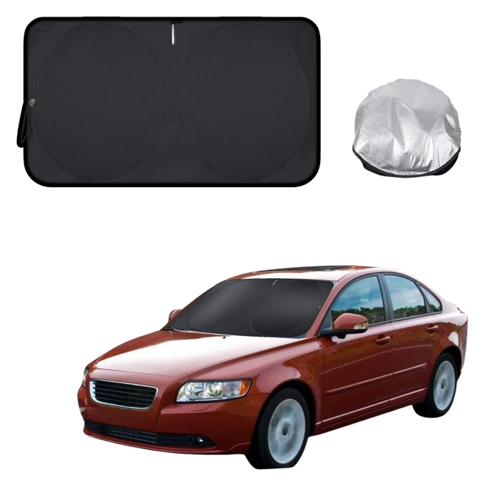 Front Windscreen Sun Shade for Volvo S40 2004 - 2012 (Manual) - Standard 150 x 85 cm - Black