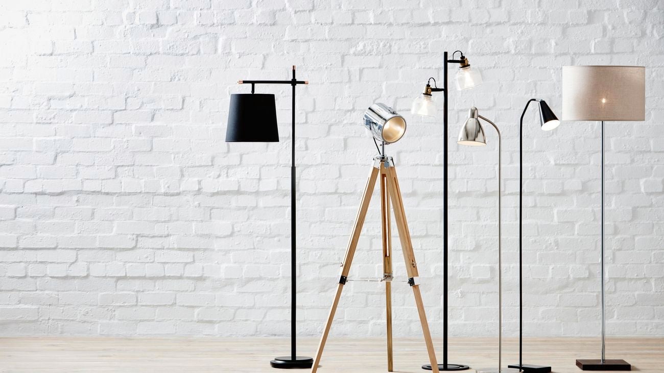 Range of floor lamps.
