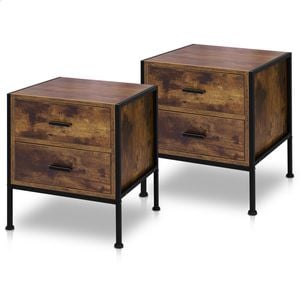 ALFORDSON 2x Bedside Table Oak
