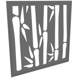 ProtectorAl 300 - 940 x 300 - 940mm Light Charcoal Bamboo Framed Composite Decorative Panel