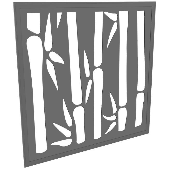 ProtectorAl 300 - 940 x 300 - 940mm Light Charcoal Bamboo Framed Composite Decorative Panel