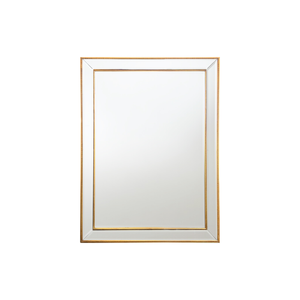 Elegant Collections Small Country Gold Beaded Mirror