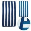 Bloomington 400GSM Set of 2 Reversible Cabana Striped Towels 76 x 152 cm Blue/Aqua