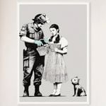 Galrie Banksy Stop and Search Poster 2007 - Museum Quality Art Print, White Frame, A4 21 x 30cm (8 x 12inch)