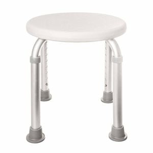 Adjustable Round Shower Stool With Non-slip Feet And Lightweight Design, Ideal For Australian Bathrooms