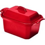 Emile Henry 19cm Ceramic Terrine & Press Flour Dish w/Lid - Burgundy