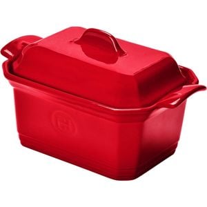 Emile Henry 19cm Ceramic Terrine & Press Flour Dish w/Lid - Burgundy