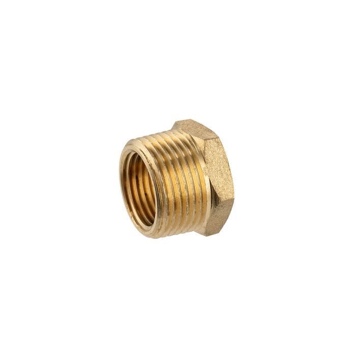 Brasshards 20 x 15mm Brass Threaded Hex Reducing Bush LF