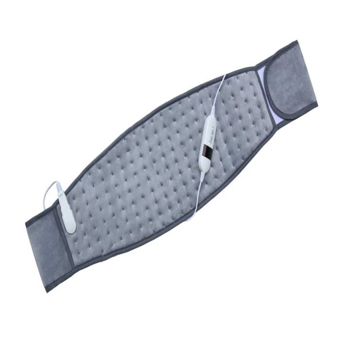 P&p Grey Heating Pad Abdominal Back Warm Belt Adjustable Electric Heat Therapy Wrap