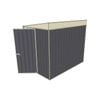 Build-a-Shed 1.5 x 2.3 x 2m Hinged Door Tunnel Shed without Side Doors - Grey