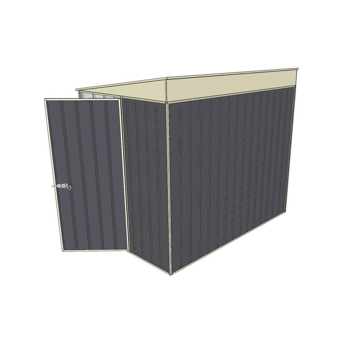 Build-a-Shed 1.5 x 2.3 x 2m Hinged Door Tunnel Shed without Side Doors - Grey