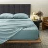 Morrissey King Bed Fitted Sheet Set 1200tc Cotton/polyester Seasalt