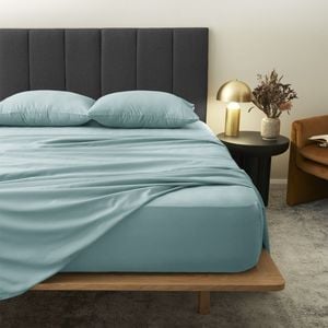 Morrissey King Bed Fitted Sheet Set 1200tc Cotton/polyester Seasalt